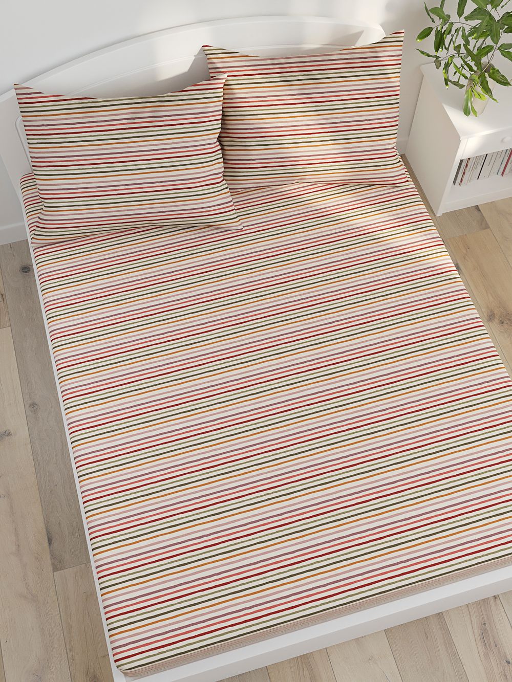 Простынь Сказка "Нежная полоска" 240х215 см, перкаль