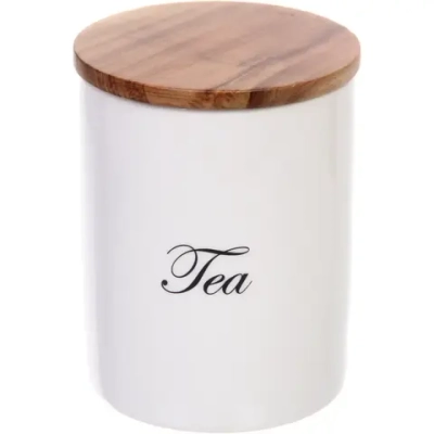Банка для хранения керамическая «White magic» 650мл 10*13см для чая