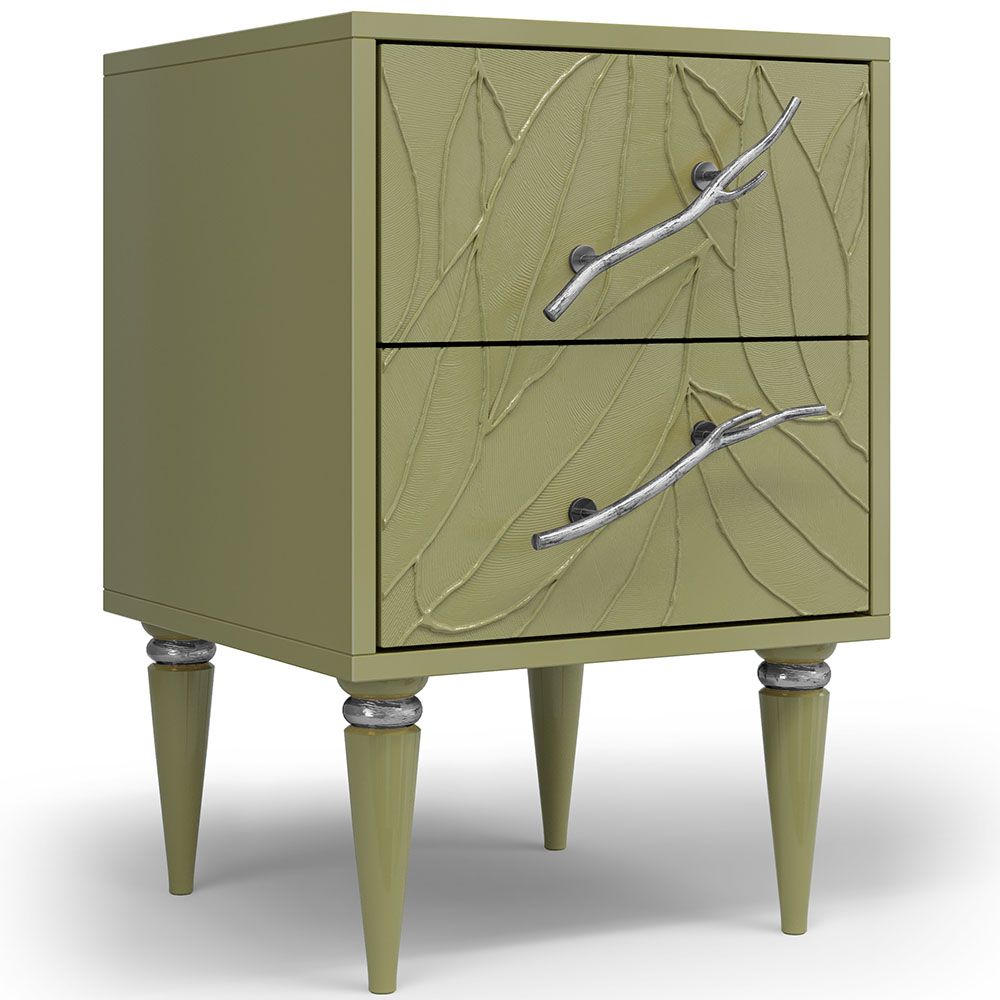 Тумба Арт Колор leaves Классик Сильвер Зеленая олива