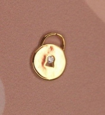 Подвеска замок 8х11 мм позолота