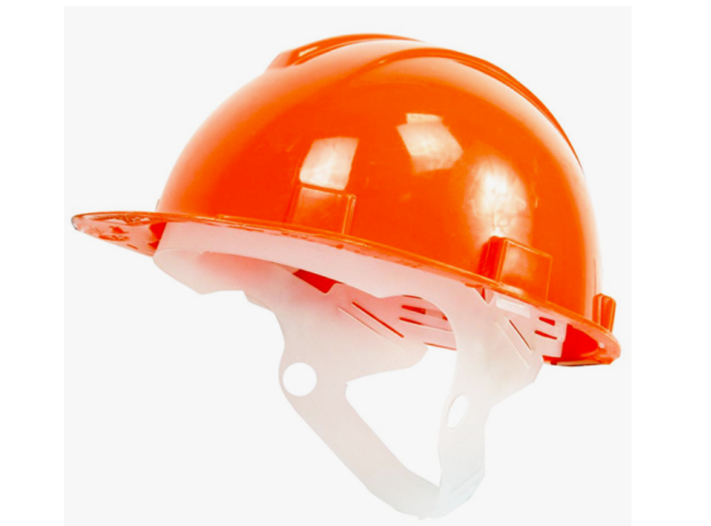 Каска защитная пластиковое оголовье ЛИДЕР оранжевый РМ