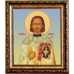 Михаил Гусев священномученик пресвитер. Икона на холсте.