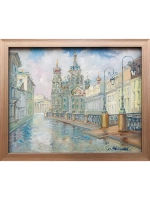 Картина маслом "Спас на Крови" Васильев