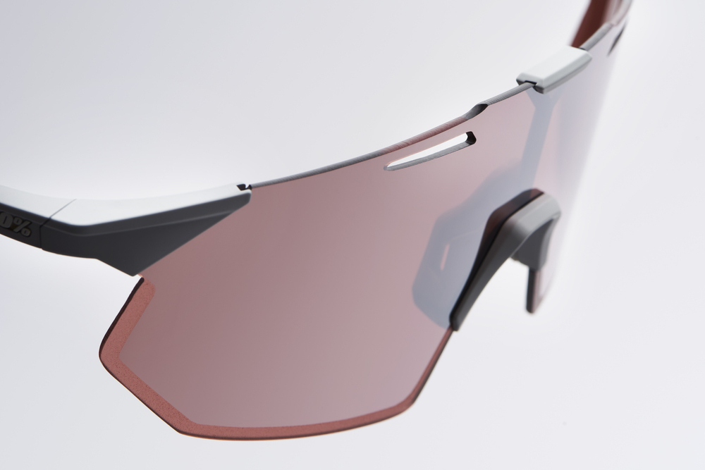 Спортивные очки 100% Hypercraft SQ / Matte Stone Grey / HiPER Crimson Silver Mirror Lens