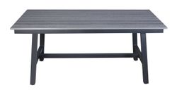 "Сан Ремо" стол обеденный из ДПК, каркас алюминиевый темно-серый