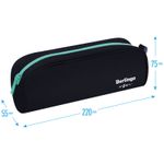 Пенал-косметичка 1 отделение, 220*75*55 Berlingo "Blue zip", полиэстер