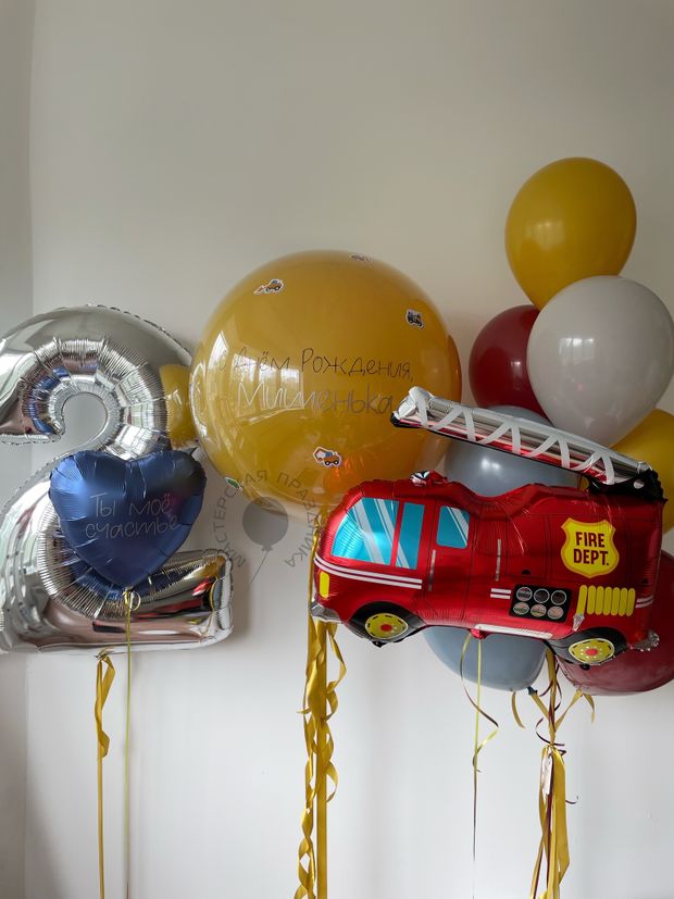 Воздушные шары Пожарная Машина №8497