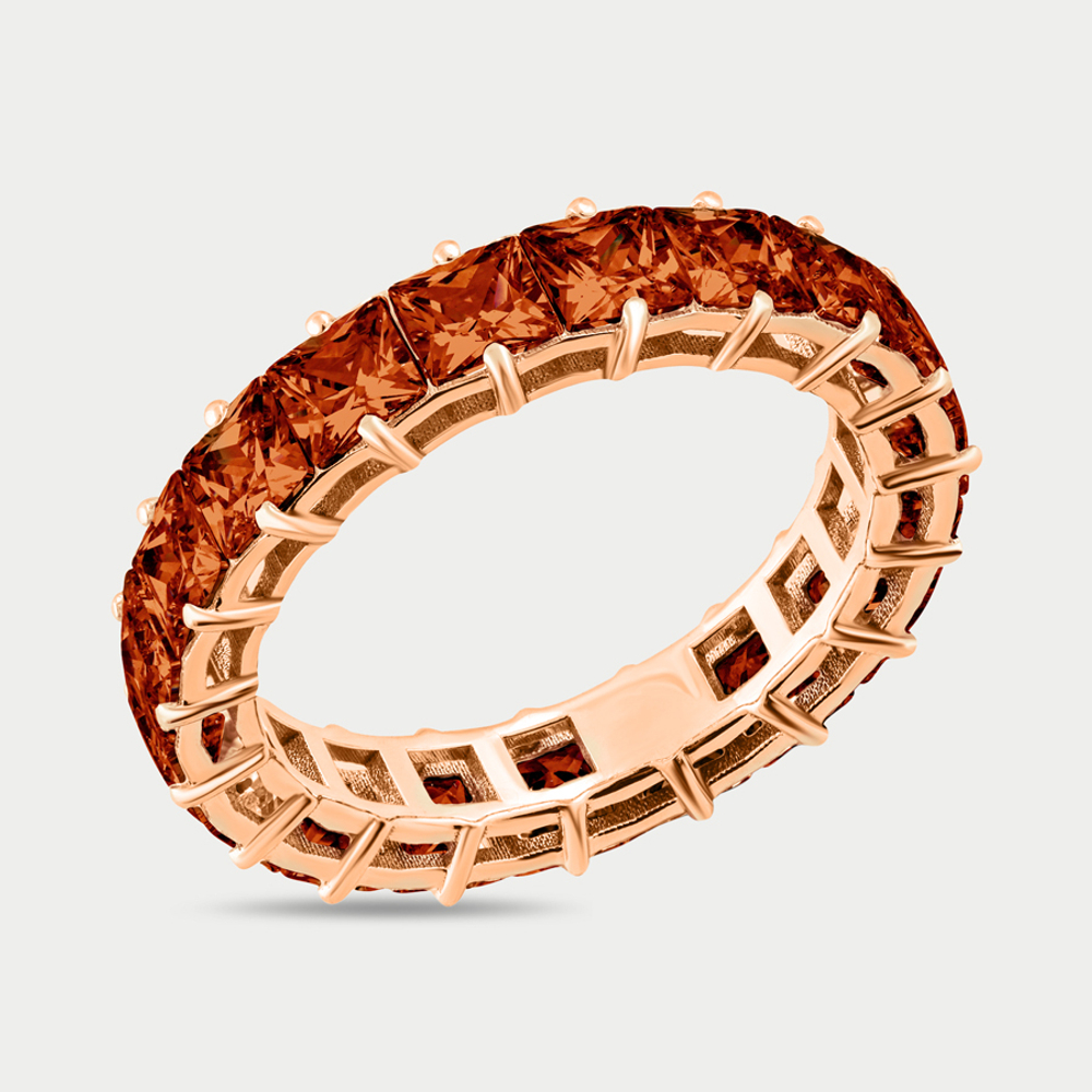 Кольцо женское из розового золота 585 пробы с фианитами (арт. 00131-10-010007-00)
