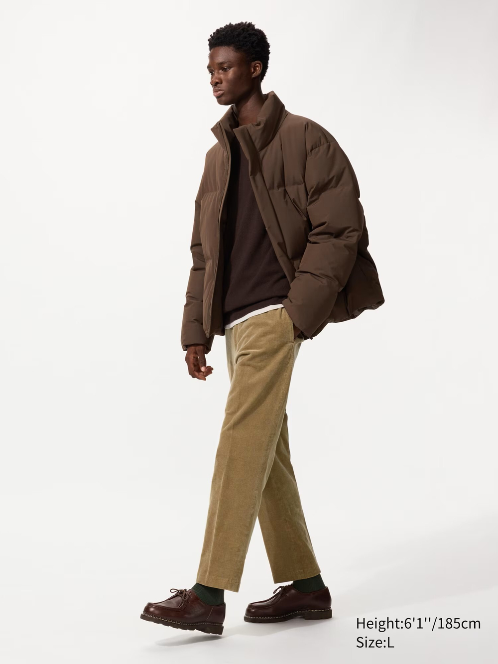 UNIQLO ВЕЛЬВЕТОВЫЕ БРЮКИ ДЛИНОЙ ДО ЩИКОЛОТКИ, КОРИЧНЕВЫЙ