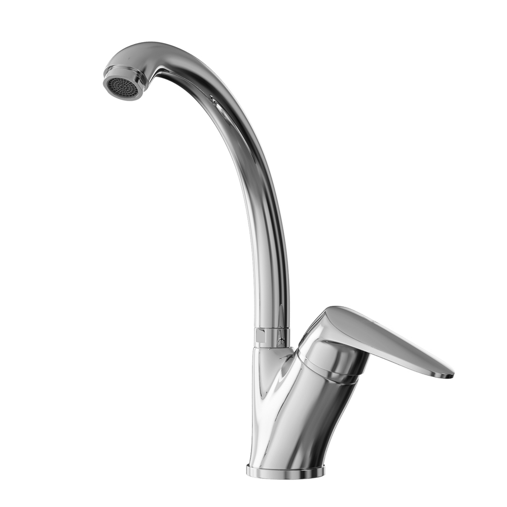 Смеситель для кухни 40k MIXLINE ML08-032 высокий излив б/отв боковая п/гайку (без подводки)