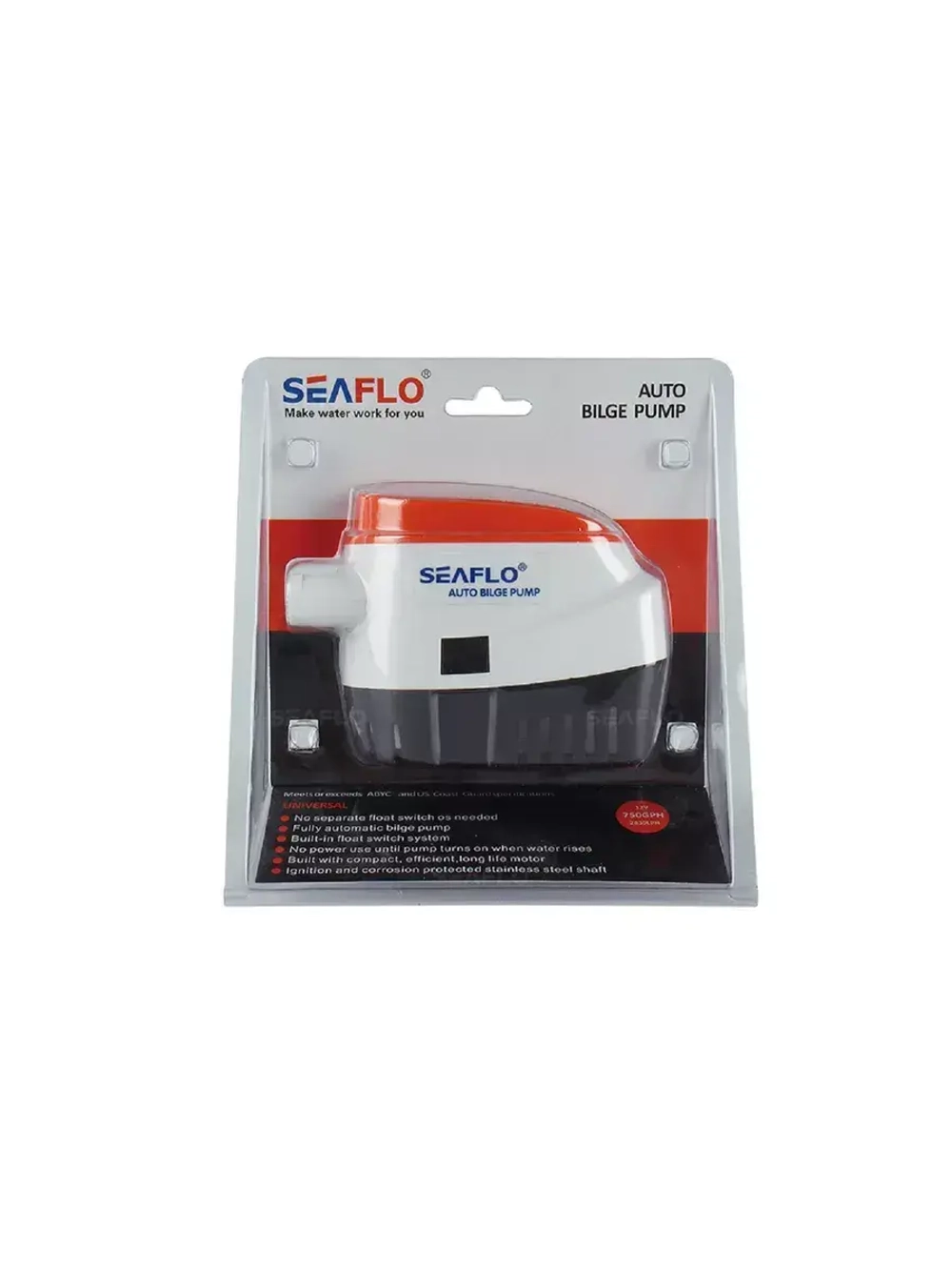 Помпа в/о SeaFlo 12B 750GPH auto (390(2м)-2558 л/ч)