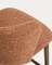 Барный стул Ciselia из терракотового шенилла с ножками из ясеня в отделке орех