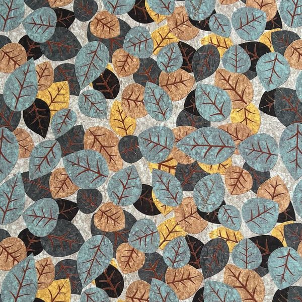 НОЯБРЬСКИЕ ЛИСТЬЯ, СЕРЫЙ - 100% хлопок 1