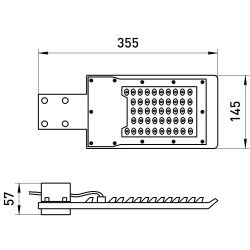 Уличный светильник ЭРА SPP-503-0-30K-050 50Вт 3000K 5000Лм IP65 КСС Ш-с DOB-SMD 48мм | Уличные консольные светильники
