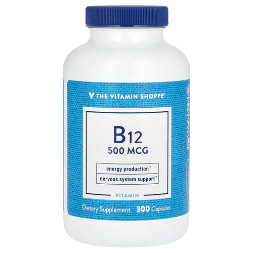 The Vitamin Shoppe, Витамин B12, 500 мкг, 300 капсул