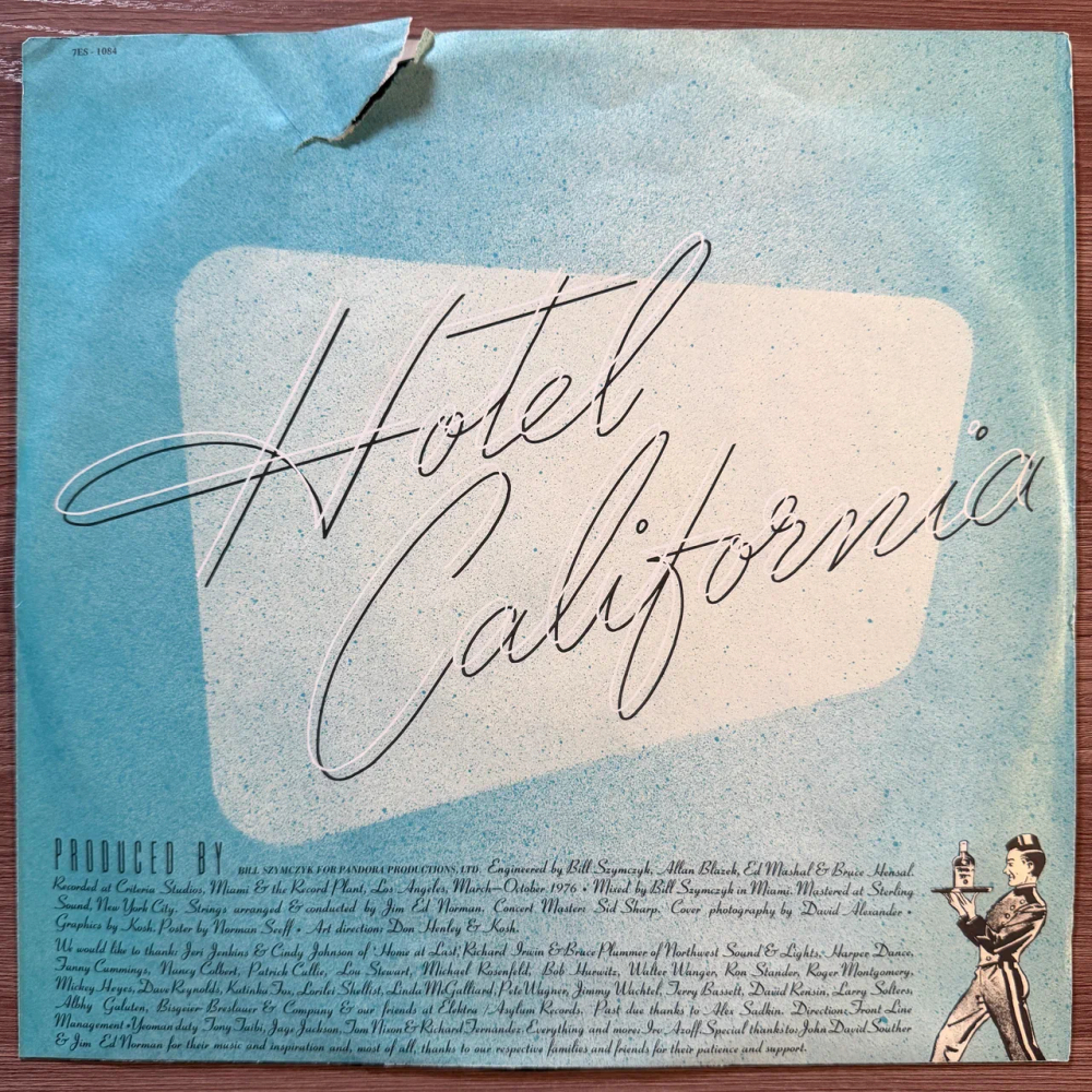 Eagles ‎– Hotel California (Канада 1976г.) Т