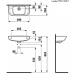 8169570001061 УМЫВАЛЬНИК LAUFEN PRO 50