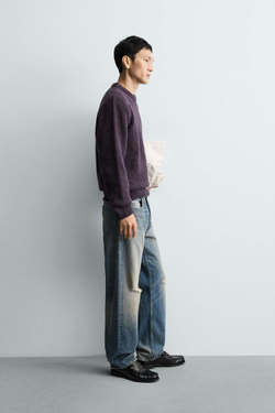 ZARA ДЖЕМПЕР СВОБОДНОГО КРОЯ, СИРЕНВЫЙ