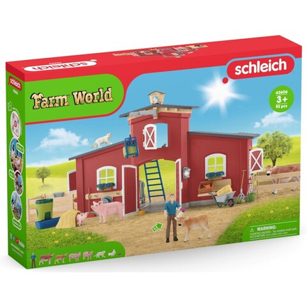 Schleich Farm World - Большая красная ферма с животными и аксессуарами 42606 / артикул   42606  / GTIN 4059433652306