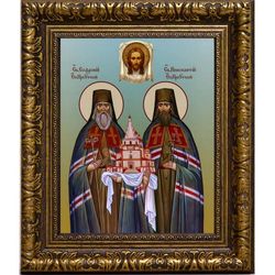 Софроний и Иннокентий Иркутские. Икона на холсте.