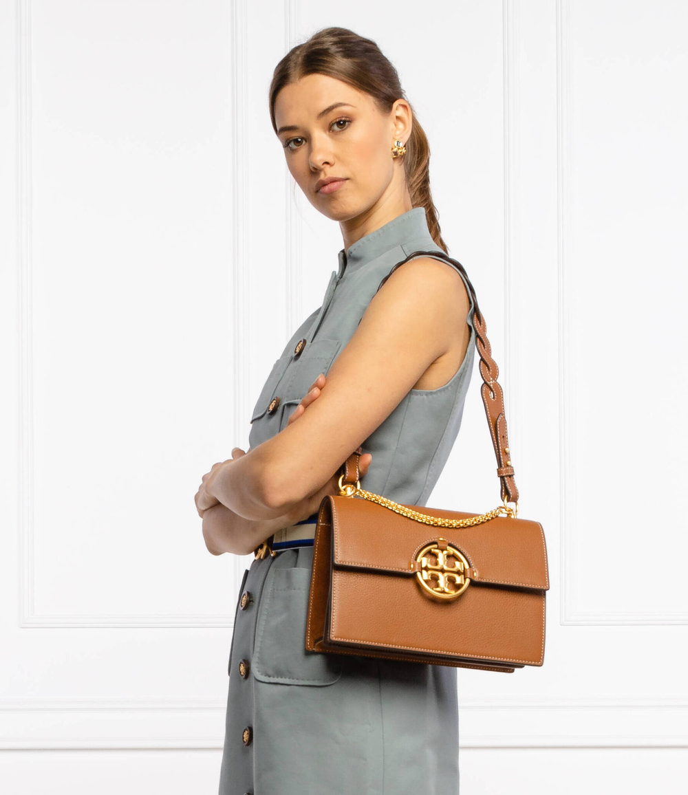 кожаная сумка через плечо miller TORY BURCH - янтарный(81688)