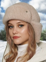 Шапка ушанка зимняя вязаная на флисе