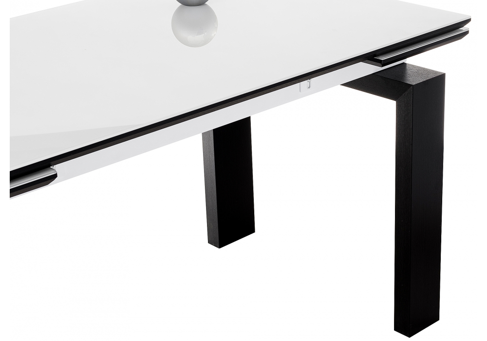 Стол стеклянный Woodville Давос белый, венге