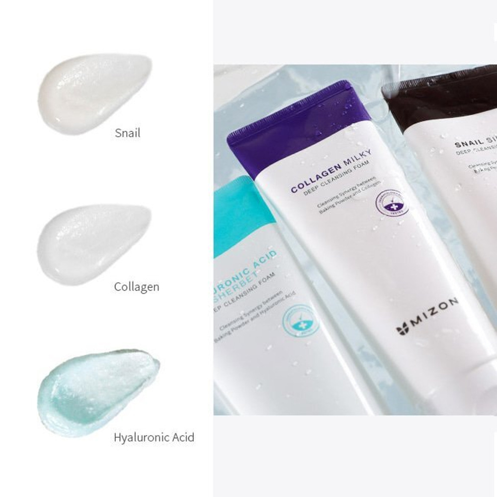 Mizon Collagen Milky Deep Cleansing Foam пенка для умывания с коллагеном