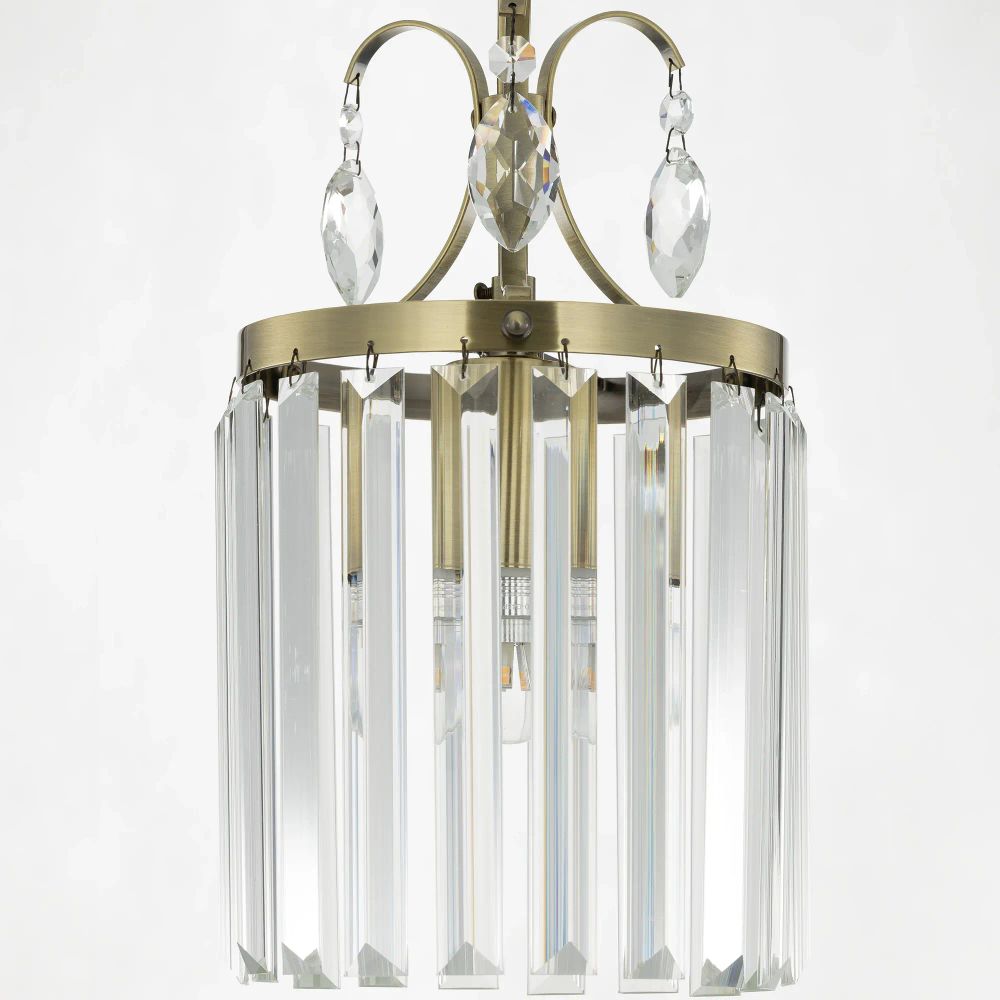 Citilux Инга CL335113 Подвесной хрустальный светильник Бронза