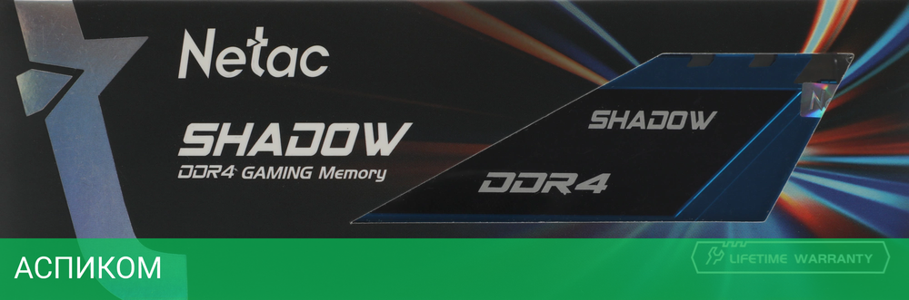 Оперативная память Netac Shadow DDR4-3600 8GB C18 Blue (NTSDD4P36SP-08B)