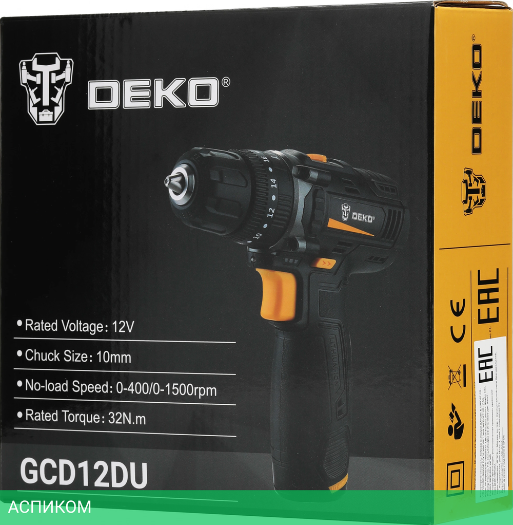Дрель-шуруповерт Deko GCD12DU (063-4039)