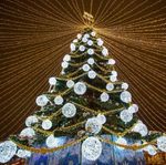 Светодинамическая елка ствольная - встроенная гирлянда: Холодный свет - "Таежная" от 11 до 21 м