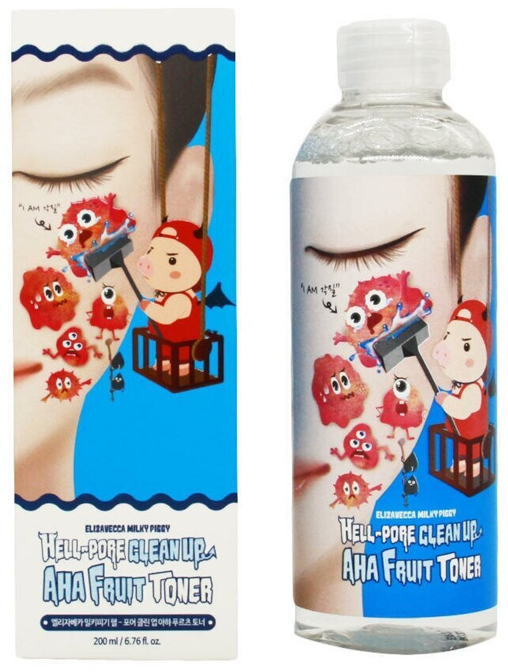 Тоник-пилинг с фруктовыми кислотами Elizavecca Hell-Pore Clean Up Aha Fruit Toner