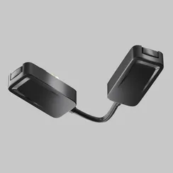 Коннектор питания угловой встраиваемый с проводом 6см Radity черный Technical tra084cpc-b-12
