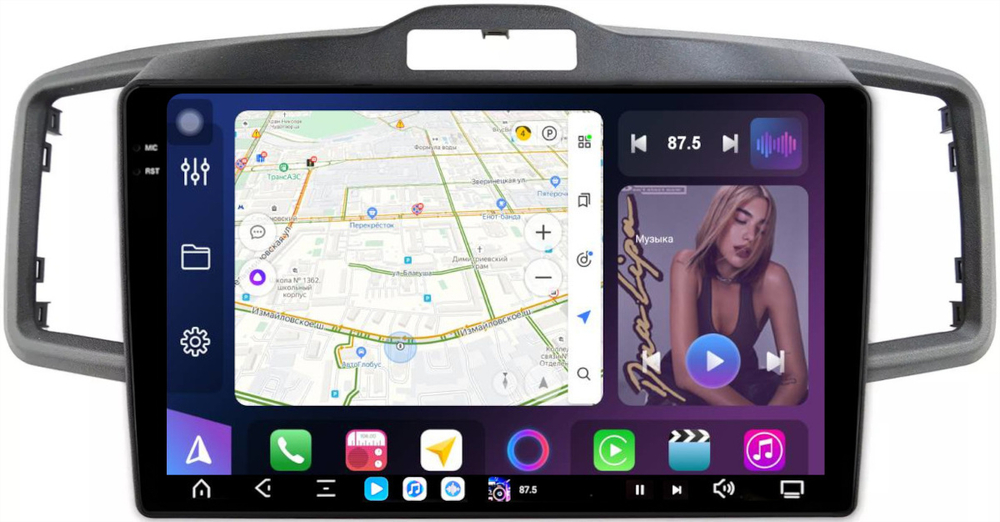 Магнитола для Honda Freed, Freed Spike 2008-2016 (планшет внизу) - FarCar GX10-9518F2 монитор 10.36" 2K QLED на Android 14, TS20, 6+128Гб, CarPlay, 4G SIM-слот