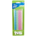 Свечи Ассорти, Перламутр, 0,6*12 см, 8 шт. с держат.