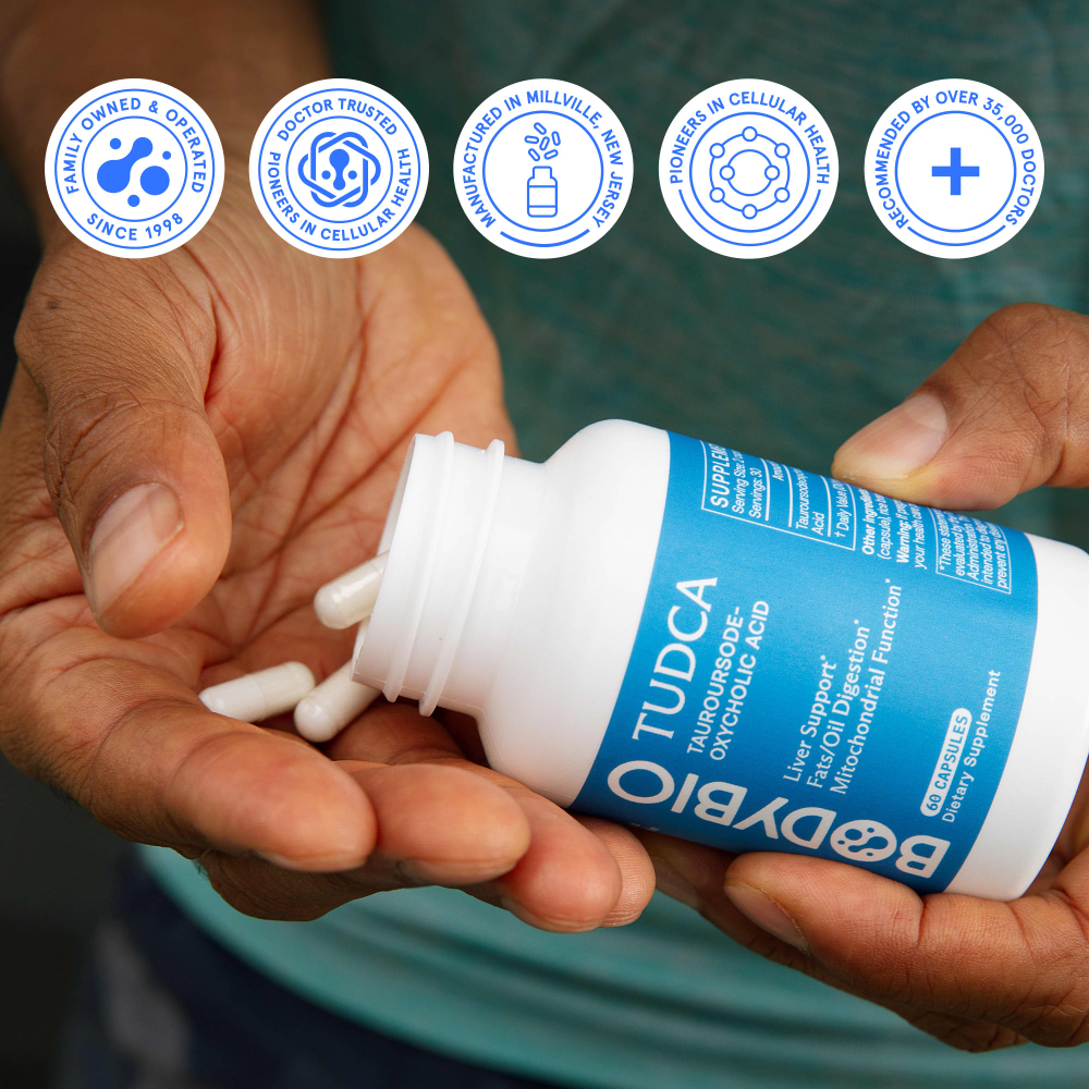 BodyBio, TUDCA, 60 капсул (250 мг в 1 капсуле)