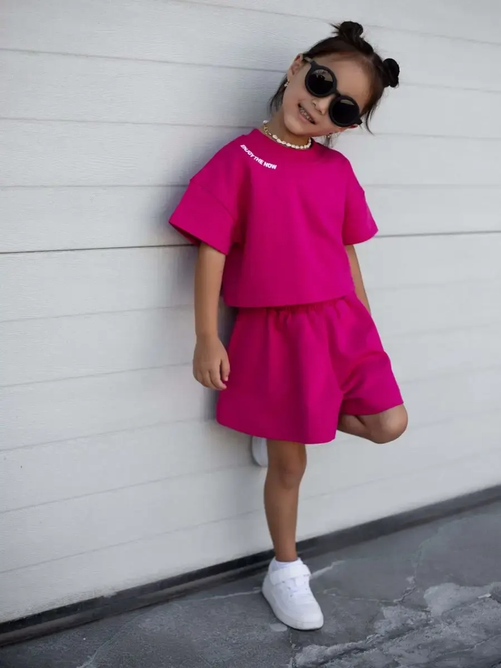 Костюм для девочки, футболка и шорты