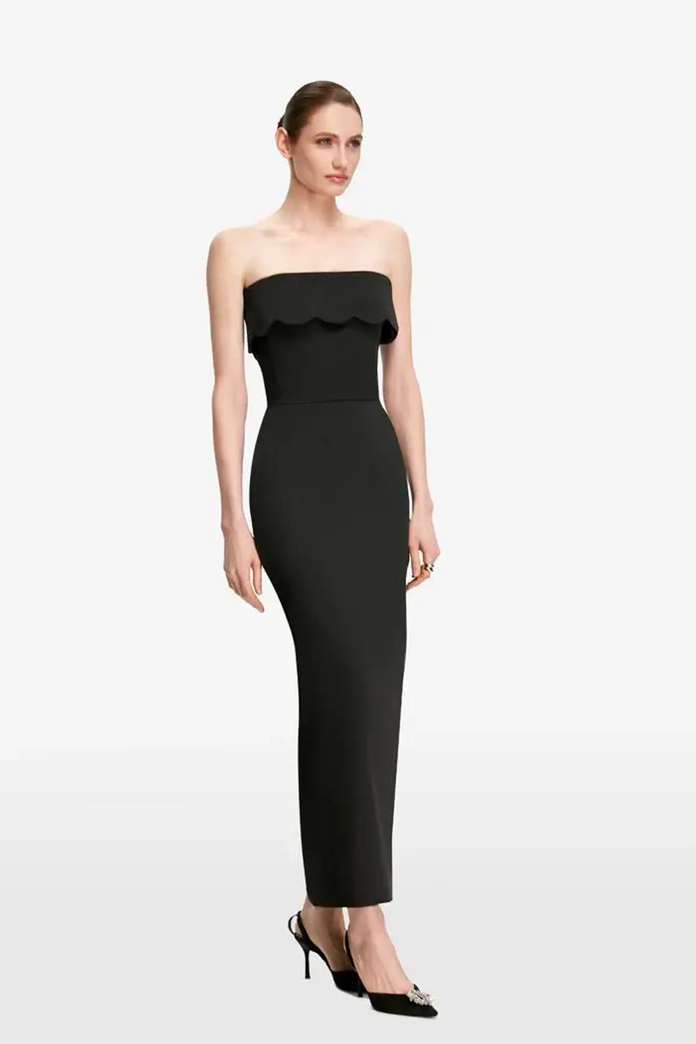 Платье миди корсетное из сатина