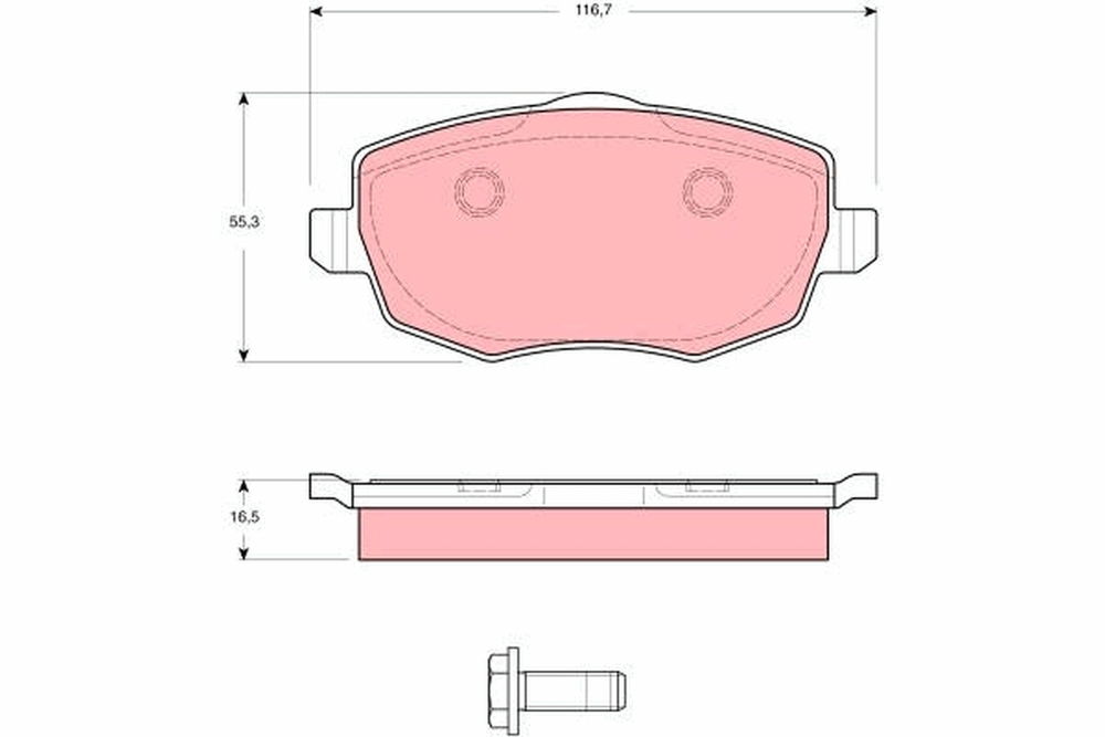 TRW - GDB1592-TRW - Brake Pad Set, disc brake