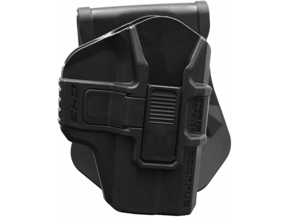 Кобура поворотная с кнопкой для Glock 43