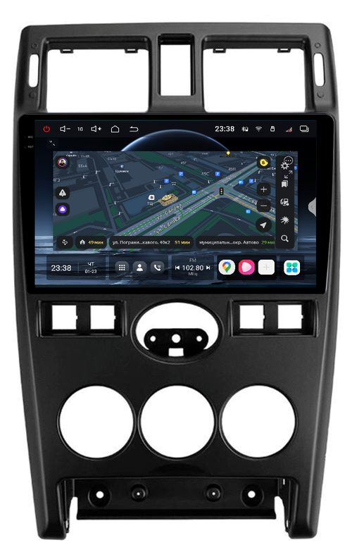 Магнитола для Lada Priora 2007-2013 (рамка черная) - Redpower 85058B PRO/PROmax ТОП звук, 2K QLED, Android 14, Быстрейшая, CarPlay, 4G SIM-слот