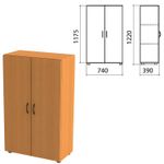 Шкаф закрытый "Фея", 740х390х1220 мм, цвет орех милан (КОМПЛЕКТ)