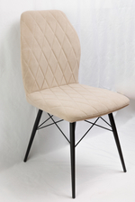 Стул Лацио ЛЮКС (эмаль черный муар, ткань велюр беж)