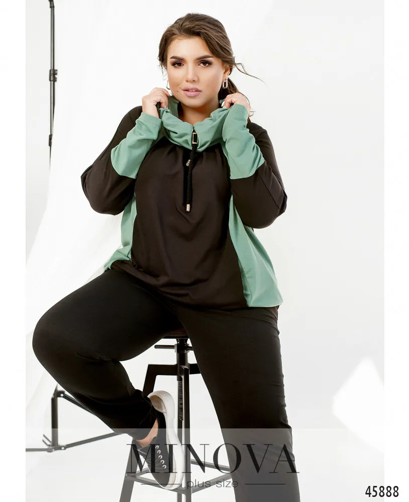 Костюм 8-317-оливка-черный Minova