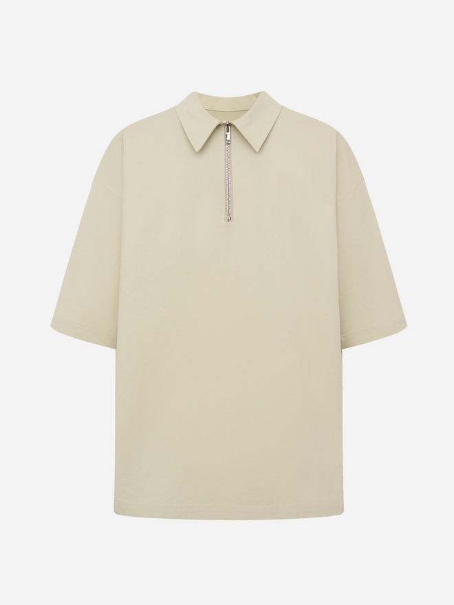 Рубашка-поло бежевая