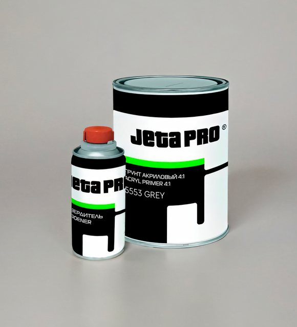 Грунт акриловый (серый) + отвердитель 4:1 0,8 л + 0,2 л JETAPRO