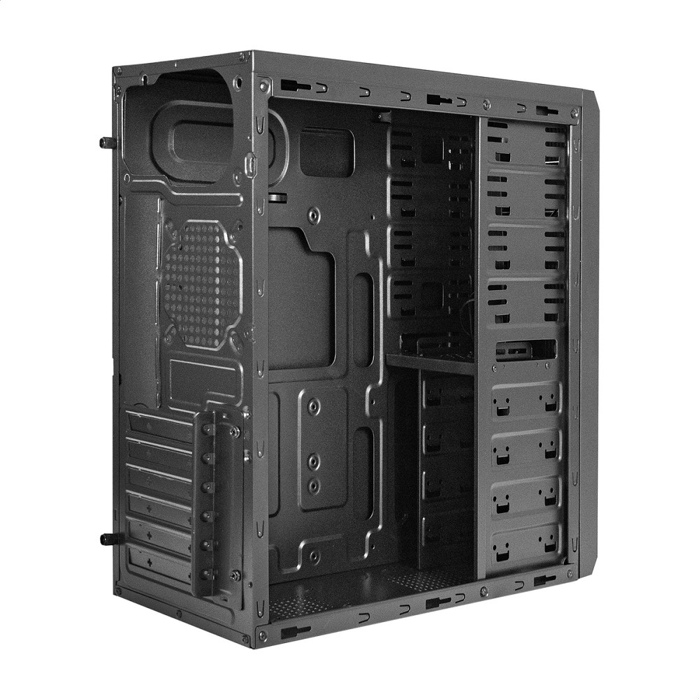 Exegate EX283220RUS Корпус Miditower ExeGate UN-605B Black, ATX, &lt;без БП&gt;, 2*USB, Audio, замок блокировки кнопки питания