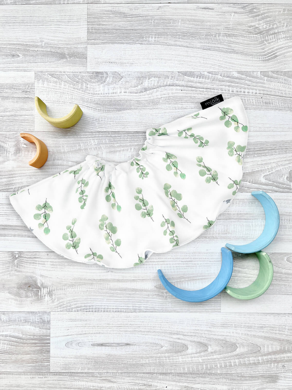 Двусторонний нагрудник Mjölk Эвкалипт, уценка