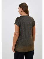 Блузка блестящая с коротким рукавом